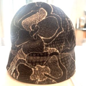 Turtle Fur Beanie for Adults in Black, White and Grey Floral